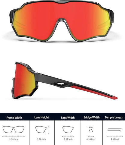 BEACOOL Polarized Running Sunglasses for Men Women UV400 Protection TR90 Sport Sunglasses for Fishing Cycling Baseball