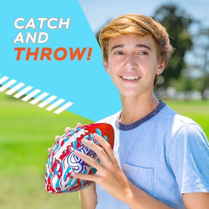 Sunlite Sports Waterproof Football for Lawn Backyard Pool Beach Lake Park Water Toy, Outdoor Play, for Kids Children Teens Adults, Family Fun