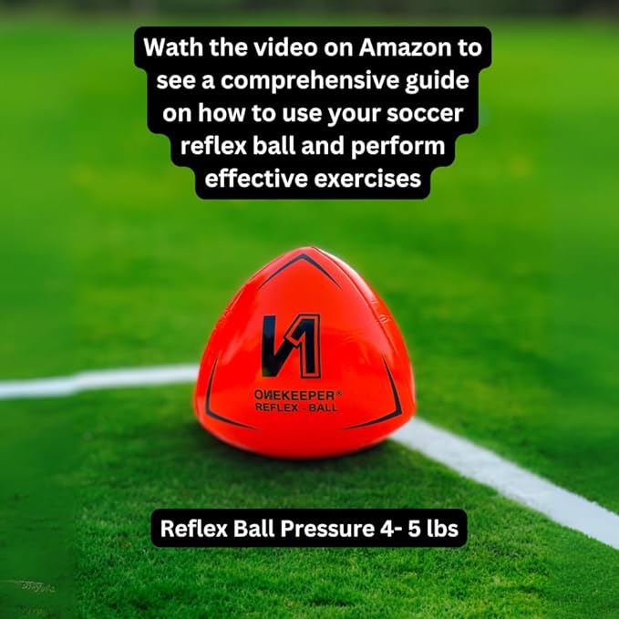 Soccer Reflex & Reaction Ball - White, Orange, Blue, Pink, and Fluo Yellow, Agility and Coordination Training for Kids and Juniors (Pump Not Included)