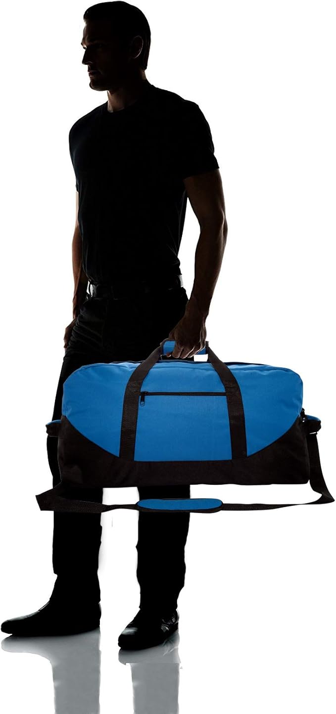 DALIX 25" Big Adventure Large Gym Sports Duffle Bag (Black Grey Navy Blue Red Camo)