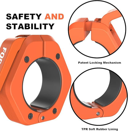 Barbell Clips (Pair), Barbell Clamps, Quick Release Olympic Barbell Clamps with Anti Slip TPR Grip, Barbell Collars for Secure Weightlifting & Powerlifting (Black) (MAG, Green)