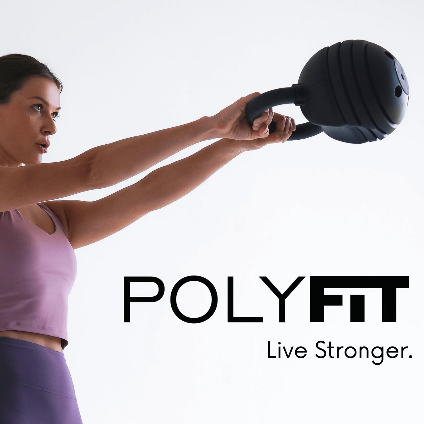 Polyfit Adjustable Kettlebell Set | 30/40/50 lbs | Kettlebell Weights for Home Gym (BLACK - 50 LB)