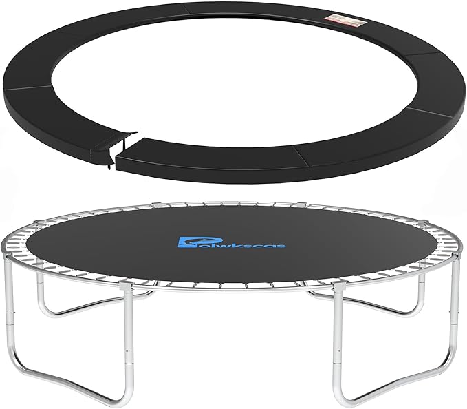 Trampoline Pad 10ft 12ft 14ft 15ft 16ft Trampoline Replacement Safety Pad, Waterproof and Tear-Resistant Safety Spring Cover Round Frame Pad, Trampoline Pad Replacement