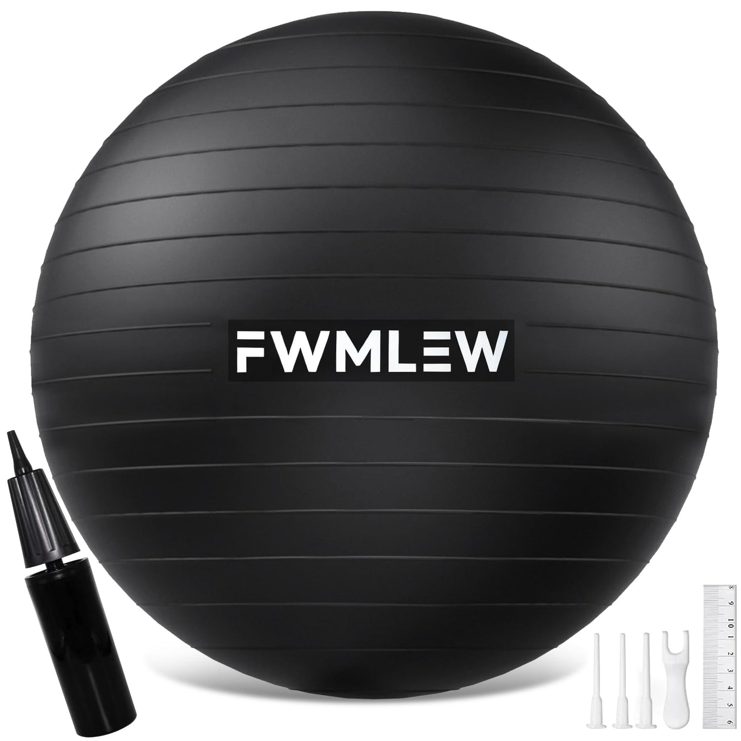 FWMLEW Extra Thick Exercise Yoga Ball, 5-Size Anti-Burst Heavy Duty Stability Gym Ball for Fitness