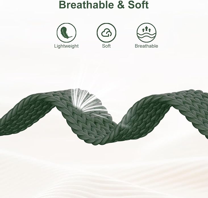 Braided Bands Compatible with Garmin Vivoactive 6/5/3/Venu 2 Plus/Forerunner 165/55/645/245 Music, 20mm Parachute Buckle Soft Stretchy Nylon Band for Garmin Venu/Sq/Sq 2/Vivomove HR Men Women