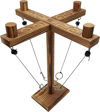 Hook and Ring Game, Large Ring Toss Game for Adults, Ring Game on a String, Tabletop Games, Hook Game Ring Toss for Bar, Family, Party