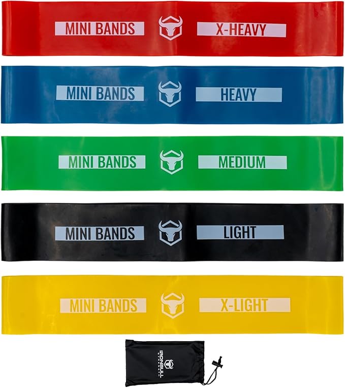 Resistance Bands for Working Out (Set of 5) – Elastic Bands for Exercise & Physical Therapy – Loop Resistance Bands for Glutes, Home Workouts, Yoga, Pilates, Stretching & Legs