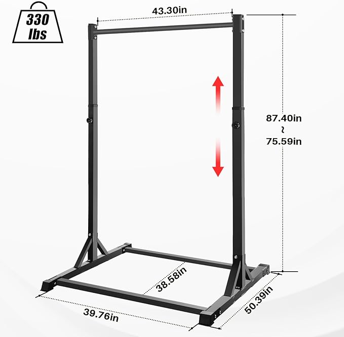 Pull Up Station, Bongkim Power Tower Portable Pullup Bar Station, Pull Up Bar for Home Gym, Pull Up Tower Station 330LBS
