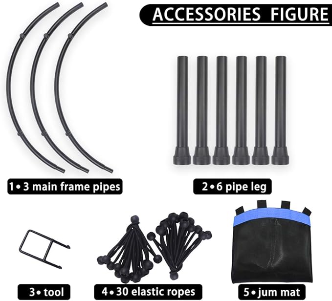 Newan 40"-48" Silent Mini Trampoline Fitness Trampoline Bungee Rebounder Jumping Cardio Trainer Workout for Adults-Max Limit 330lbs