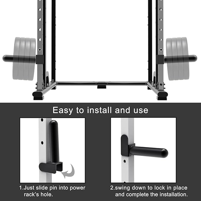 Kipika Weight Plate Holder for 2x2 and 3x3 Power Rack - Attachment for Storage - Fits Standard 1-inch or Olympic 2-inch Plates - Set of 2