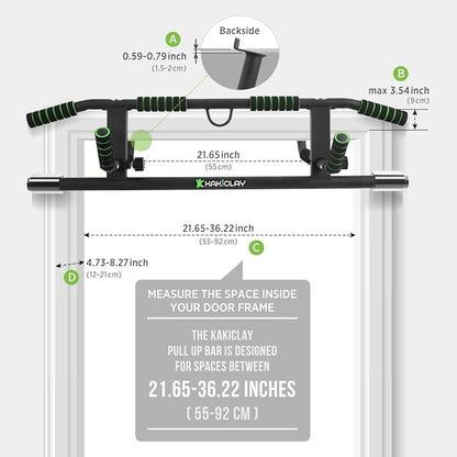 2025 Upgrade Multi-Grip Pull Up Bar with Smart Larger Hooks Technology - USA Original Patent, Designed, Shipped, Warranty