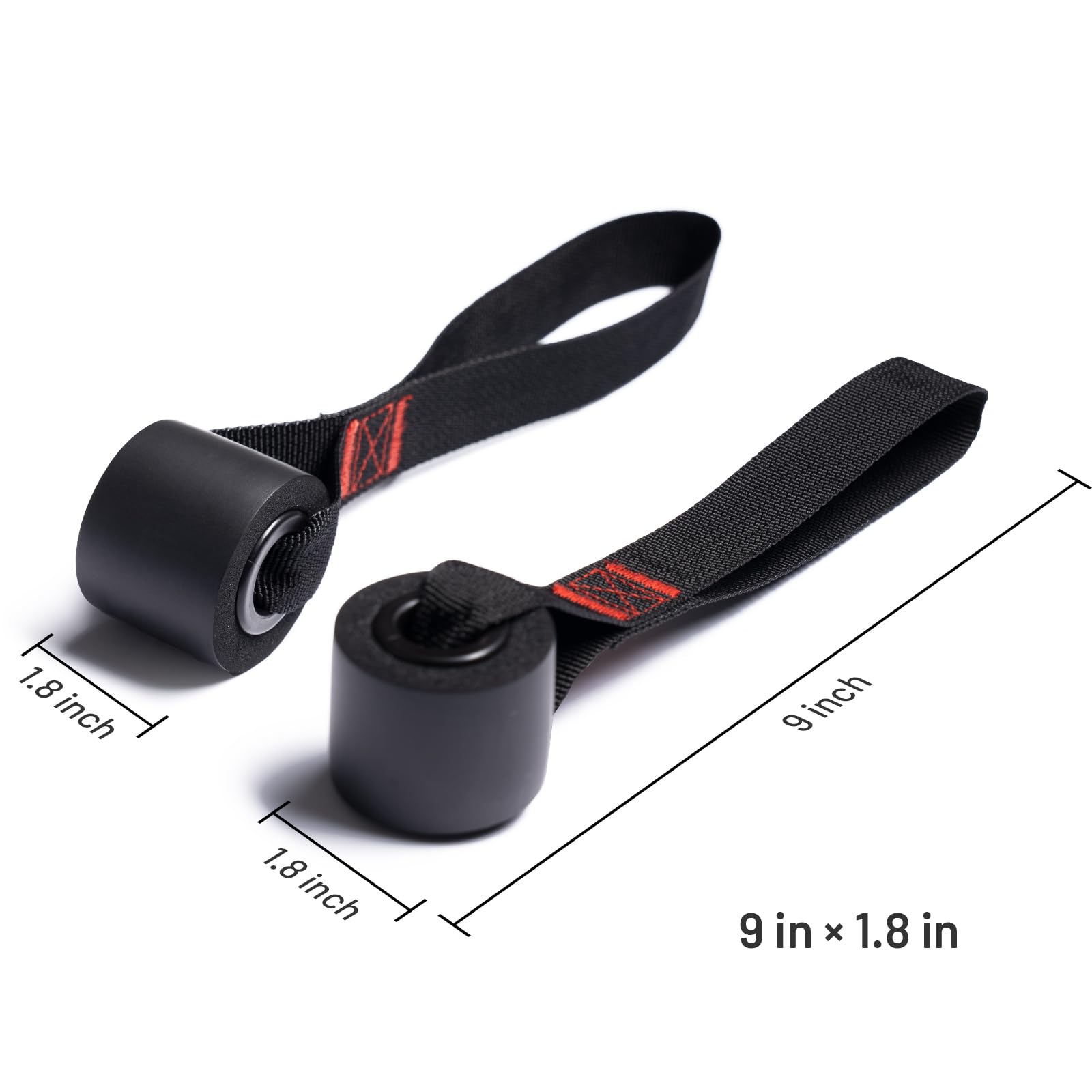 Slim Panda Door Anchor for Resistance Bands Foam Wheel 9in