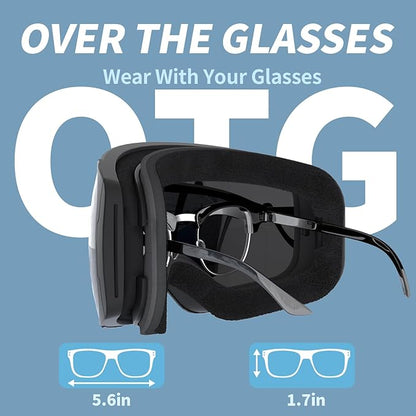 Ski Goggles for Men Women Adult & Youth, OTG Snowboard Goggles Anti Fog, Snow Goggles UV Protection Wide Vision