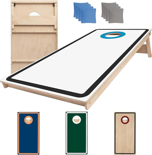 Cornhole Board Set - No Bounce,Regulation Size 4x2 ft,Made of 1/2" Pine Plywood,UV Printing