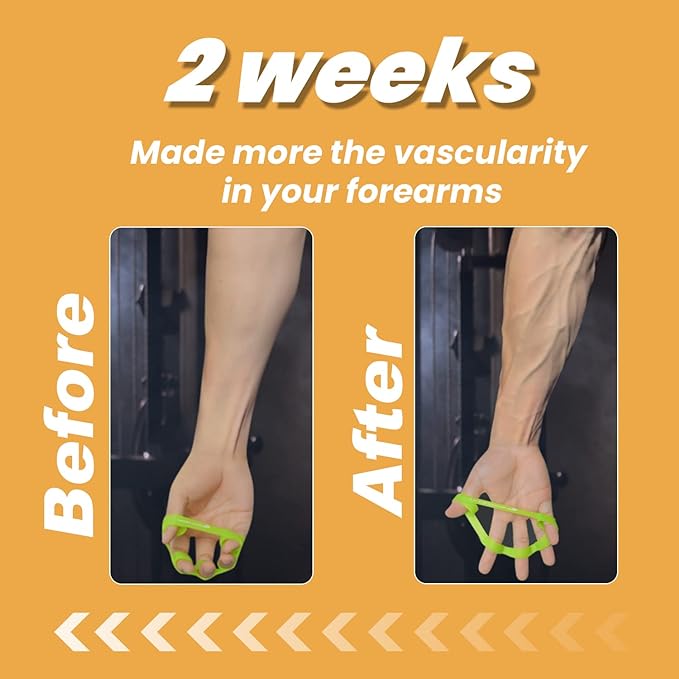 Hand Grip Strengthener, Finger exerciser, Grip Strength Trainer (6 PCS),NEW MATERIAL,Forearm grip workout, Finger Stretcher, Relieve Wrist Pain, Carpal tunnel. (Finger exerciser)