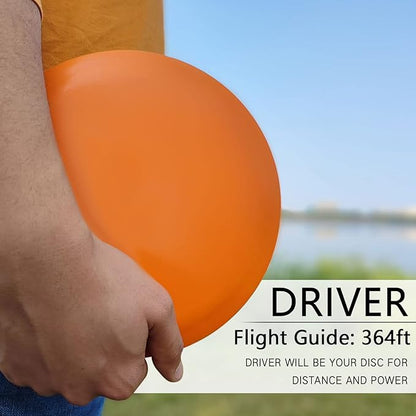 Disc Golf Set - Driver, Mid-Range and Putter Discs for Outdoor and Backyard, Comfortable Plastic, 6 Discs Only