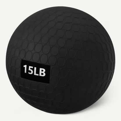 Amazon Basics Heavy-Duty Slam Medicine Ball for Exercise, Weighted Design, 15lb, Black