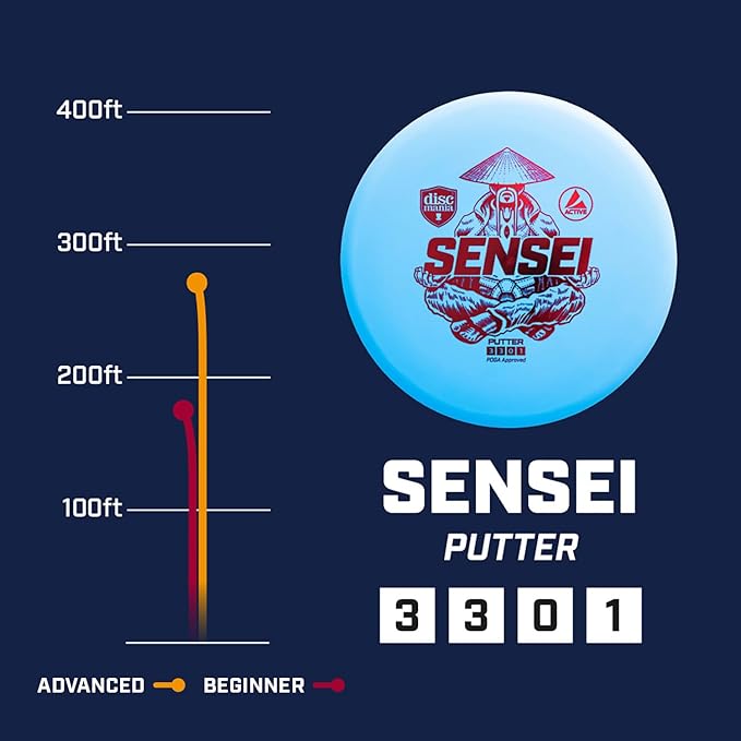 Discmania Disc Golf Starter Set (3 Pack) | Active Premium Disc Golf Set for Beginners | Sensei, Maestro & Rockstar | Premium Plastic, Easy to Throw | Ideal Gift for New Players (Colors May Vary)