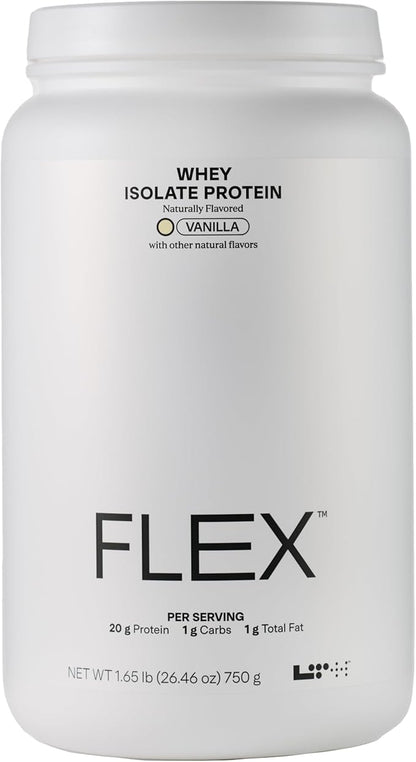 LTH Flex Whey Protein Isolate - Trusted by Life Time Members - Lactose-Free Protein Powder - NSF Certified for Sport - Low Fat, No Added Sugar & Low Carb - Vanilla (30 Servings)