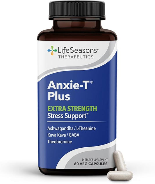 Anxie-T Plus - Extra Strength Stress Relief Supplement - Supports Mood & Mental Focus - Feel Calm