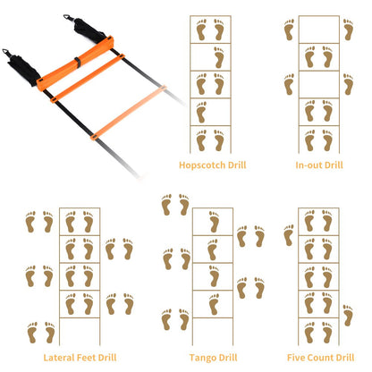 YISSVIC Agility Ladder and Cones 20 Feet 12 Adjustable Rungs