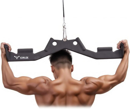 Lat Pulldown Attachments, Neutral Grip Lat Pull Down Bar with Ergonomic Handle,Cable Attachments for Gym, Back Tricep Bar Strength Training Handle