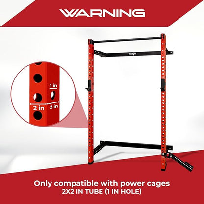 Yes4All Power Rack J-Hooks & Attachments – Heavy Duty Barbell Holders Compatible with 2x2 & 3x3 Power Racks for Home Gym