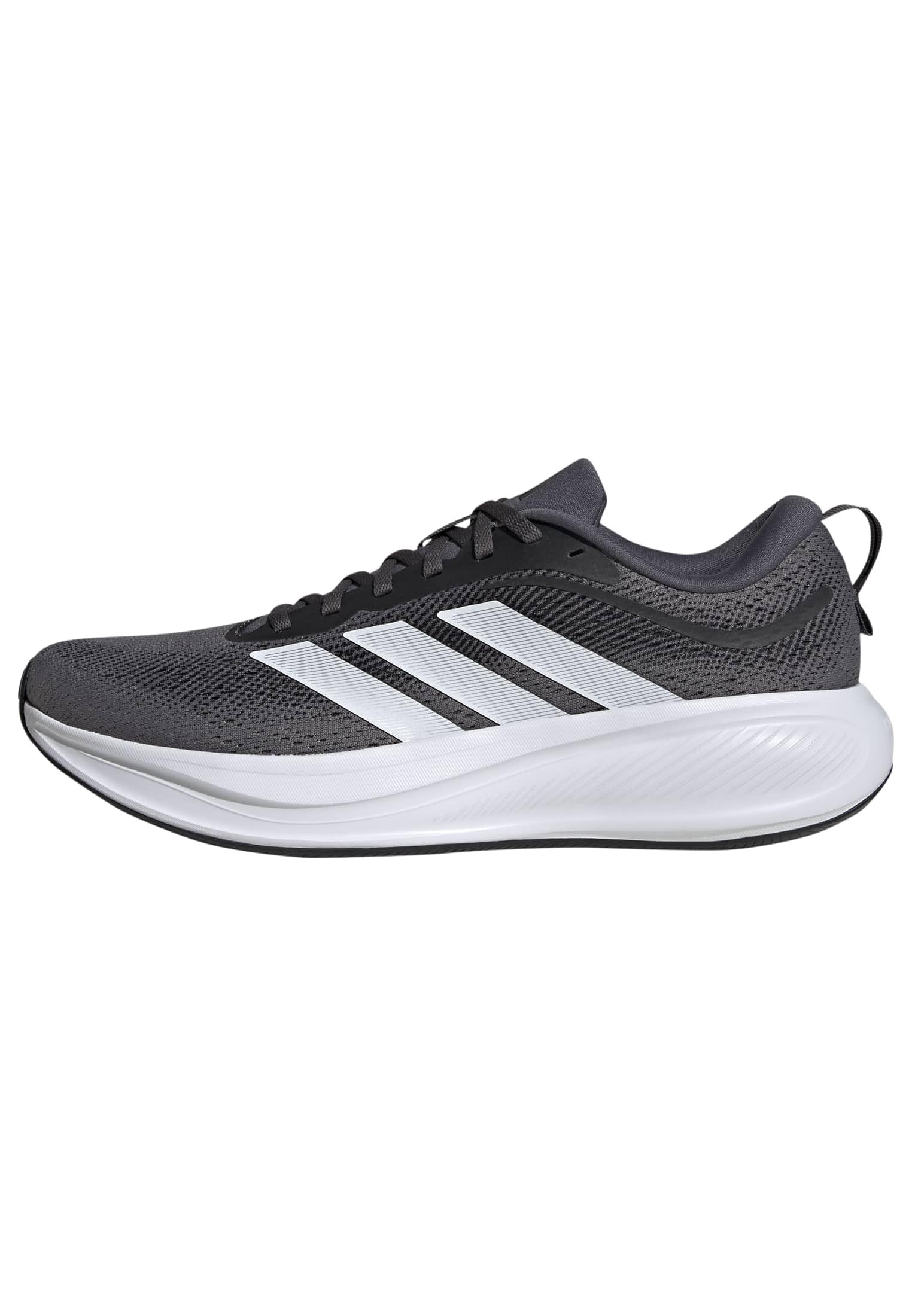 adidas Men's Response Pace Running, Black/White/Matte Silver, 10.5