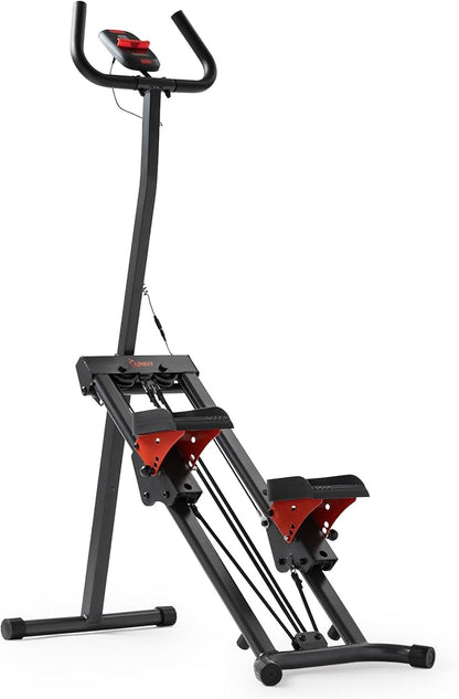 Sunny Health & Fitness Stair Stepper w/Handlebar, Extended Step Range Climber Machine for Legs, Core and Glute Workouts, Connection with Free SunnyFit App