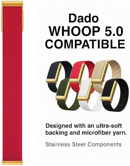 Ultra-soft Nylon Sport Band Compatible with WHOOP 5.0, One, Peak, and Life | Breathable, Durable & Secure Fit Strap | NOT for Gen 4