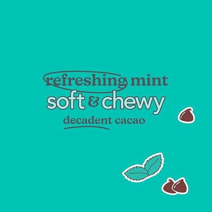 Love + Chew, Mint Cacao Brownie Minis - 18 Count - Tasty Gluten Free Cookies - Vegan - Healthy, Paleo, Non GMO Snacks - Individually Wrapped, Soft Baked Cookies - Made from High Protein Almonds