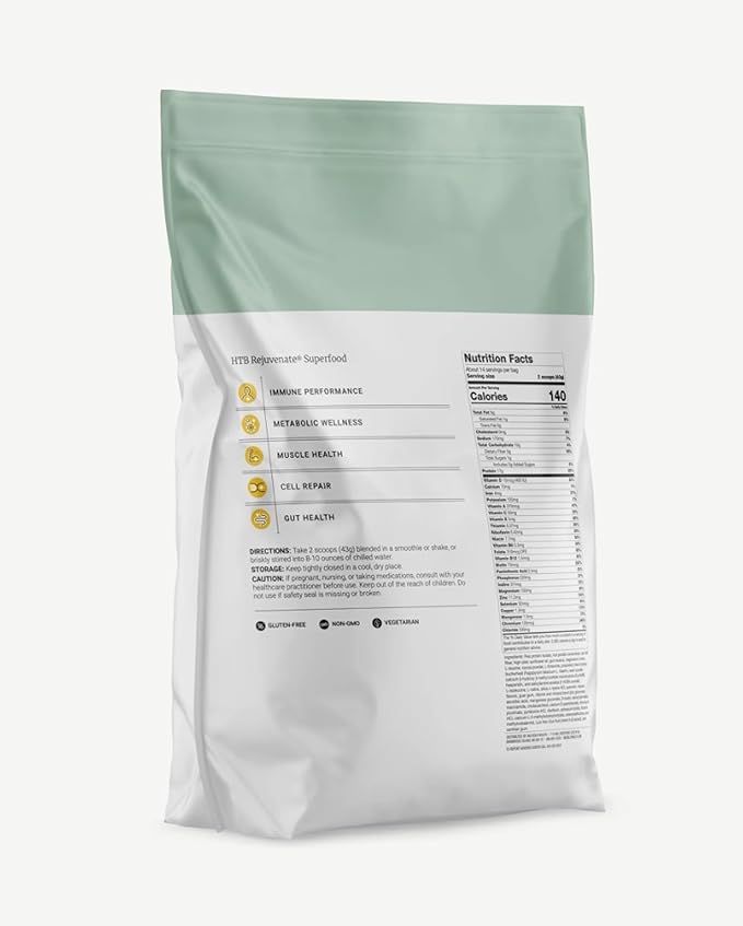 BIG BOLD HEALTH HTB Rejuvenate Superfood Plant-Based Protein Powder ??Himalayan Tartary Buckwheat with Polyphenols & 17g Protein ??Gut Support & Immune Balance (Vanilla Flavor)