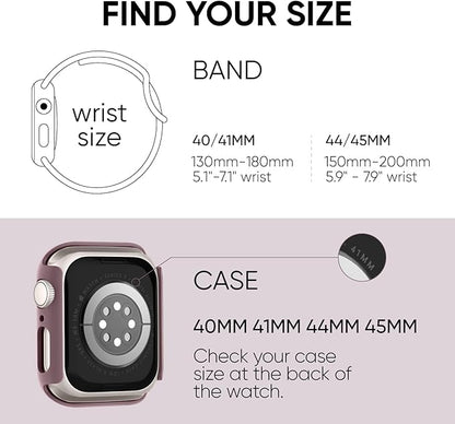 Compatible for Apple Watch Series 11 10 Band 46mm and Case with Screen Protector, Soft Silicone Sport Strap Bands and Protective Cover with Tempered Glass for iWatch Series 11 10