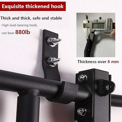 PLKO Wall Mount Pull Up Bar Wall Mounted Body Press Pull Up Bar Gym Chin-Up for Upper Body Workout