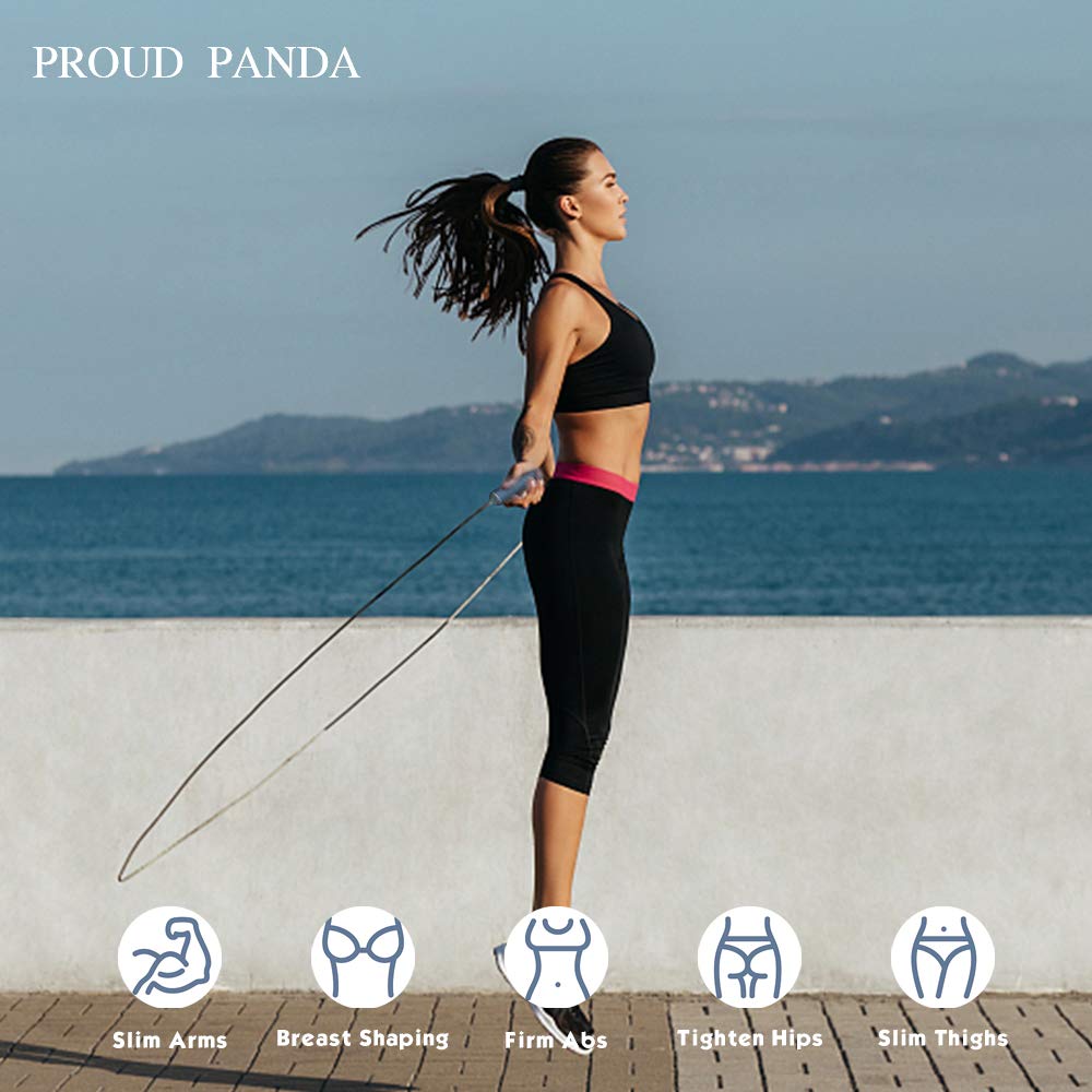Weighted Jump Rope Workout-1LB Professional Skipping Rope with Adjustable Length&Silicone