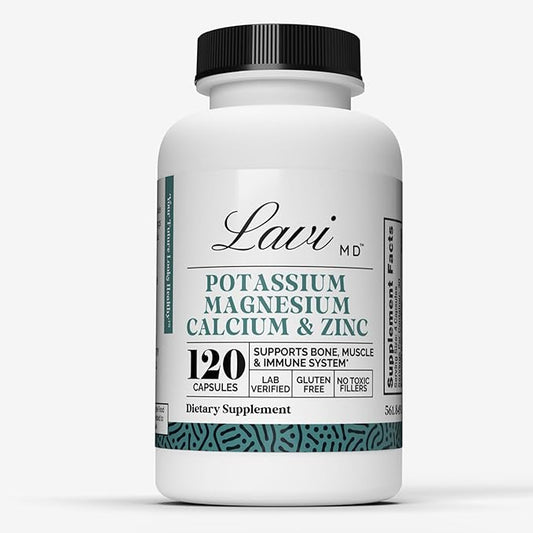 Lavi MD Potassium Magnesium Zinc Calcium Supplement ??Premium Support for Bone & Muscle Health