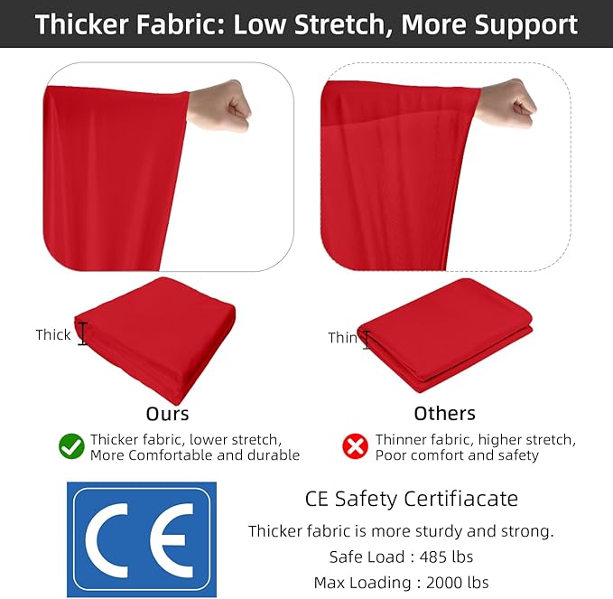 PRIOR FITNESS Aerial Silks Set, Professional Thicker Low Stretch Fabric 9/15/20 Yards Aerial Silk Swing Set with Hardware Guide, Yoga Starter Kit For Home, Aerial Yoga Hammock, Silks for Gymnastics, Antigravity Yoga, Inversion Exercise-All Levels