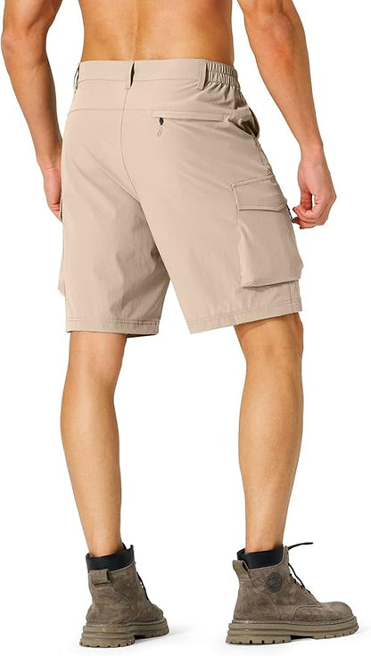 Men's Hiking Cargo Shorts Quick Dry Lightweight Travel Shorts with Multi Pockets for Fishing Camping Golf