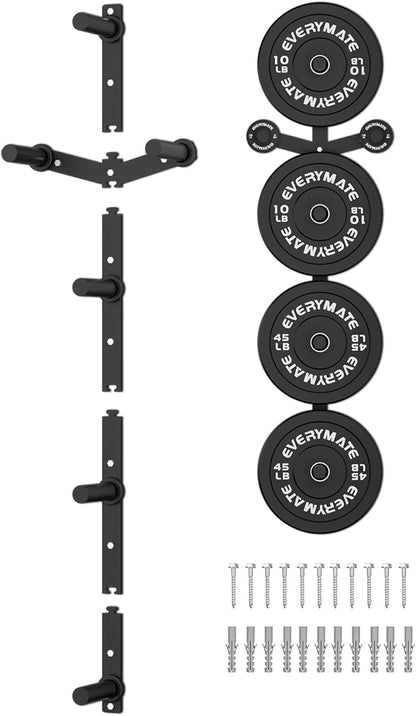 Weight Plate Storage Rack, Olympic Weight Plate Holder, Bumper Plate Storage, Home Gym Organizer