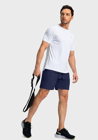 Men's Running Shorts with Zipper Pockets 9 Inch/ 7 Inch / 5 Inch Lightweight Quick Dry Gym Workout Athletic Shorts for Men