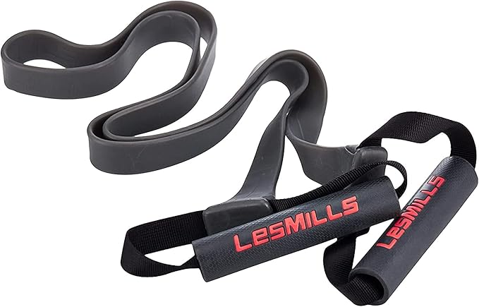 Les Mills™ SMARTBAND Extreme™ Workouts Bands with Handles for Women and Men, Resistance Bands for Working Out, Stretch Bands for Exercise at Home