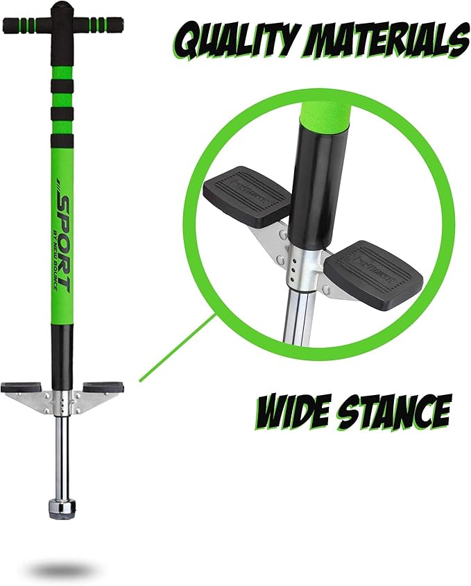 New Bounce Pogo Stick for Kids - Pogo Sticks, 40 to 80 Lbs - Sport Edition, Quality, Easy Grip, PogoStick for Hours of Wholesome Fun