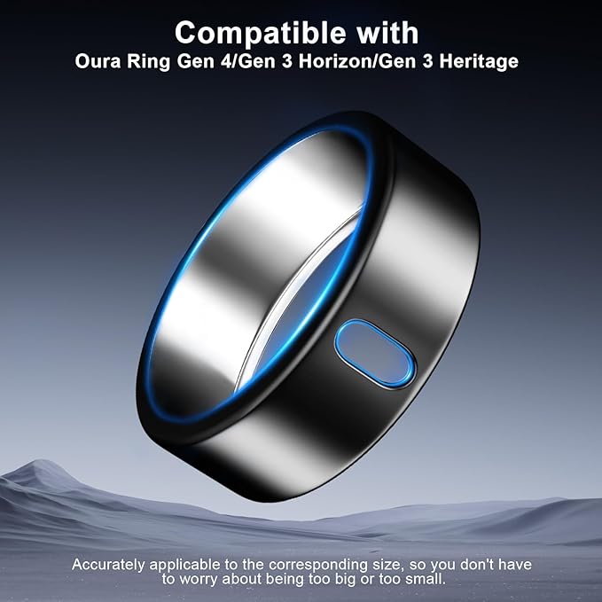 5 Pack Cover Compatible with Oura Ring Gen 4/Oura Ring Gen 3 Horizon/Heritage, Surport Charging with Cover on, Anti-Scratch TPU Protector for Oura Rings Accessories Women Men (Size 6)