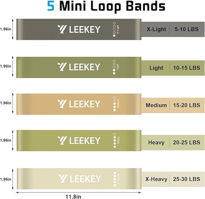 LEEKEY Resistance Bands, Exercise Bands with Handles,Pull Up Assist Bands - Bands for Working Out,Band for Men and Women Fitness Training, Physical Therapy,Home Workouts