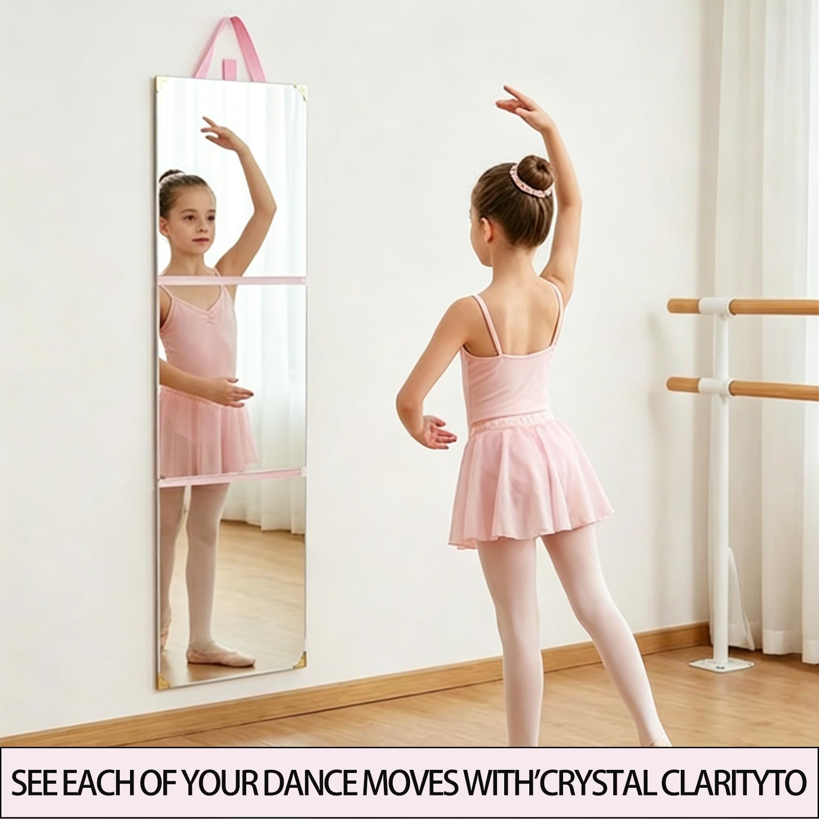 SAFEE MRROR Foldable Full Length Travel Mirror, (48in x 12in) Portable Shatterproof Hanging
