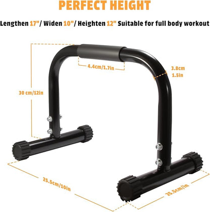 AmazeFan Parallettes Bars, High Steel Push Up Bar Strength Training For Handstands, Calisthenics Bars & Dip Bars, Calisthenic, Push Up Stands Handle for Floor Workouts Calisthenics Equipment ﻿