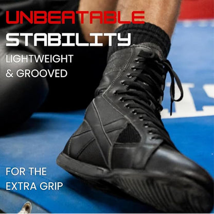 Superare Boxing Shoes – MMA Kick Boxing Pro Fighting Boots and Training Workout Shoes for Men and Women