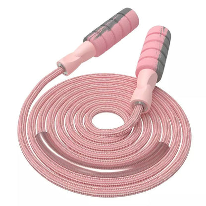 FITMYFAVO Jump Rope Cotton Adjustable Skipping Weighted jumprope for Women，Adult and Children