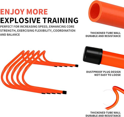 12 Hurdles Training Speed Agility Training Durable with 10 Marker Cone