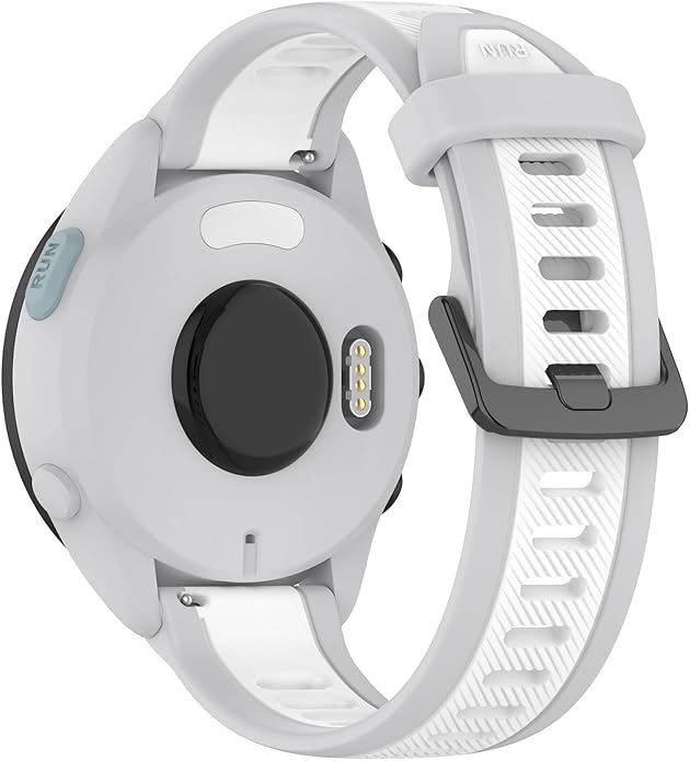 Compatible with Garmin Forerunner 165 Watch Band, 20mm Width Silicone Replacement Bands for Garmin Vivoactive 3 / Vivoactive 5 / Forerunner 55, 245, 645 Music Smartwatch